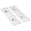 vidaXL Kaaned GN 1/3 pannile, 4 tk, roostevaba teras