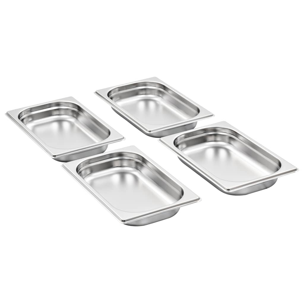 

vidaXL Gastronormbakken 12 st GN 1/4 40 mm roestvrij staal