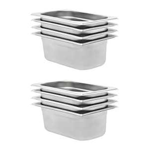 Gastronádoby 8 ks GN 1/4 100 mm nerezová ocel