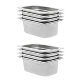 vidaXL Gastronádoby 8 ks GN 1/4 100 mm nerezová ocel