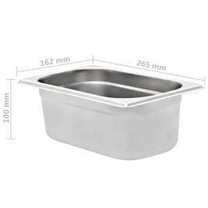Gastronádoby 8 ks GN 1/4 100 mm nerezová ocel - obrázek 8