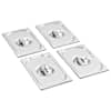 vidaXL Kaaned GN 1/4 pannile, 4 tk, roostevaba teras