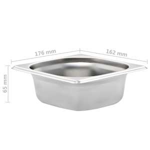 Gastronádoby 12 ks GN 1/6 65 mm nerezová ocel - obrázek 8