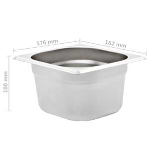 Gastronádoby 12 ks GN 1/6 100 mm nerezová ocel - obrázek 8
