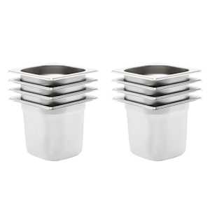 Gastronádoby 8 ks GN 1/6 150 mm nerezová ocel - obrázek 1