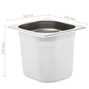 Gastronádoby 8 ks GN 1/6 150 mm nerezová ocel - obrázek 8