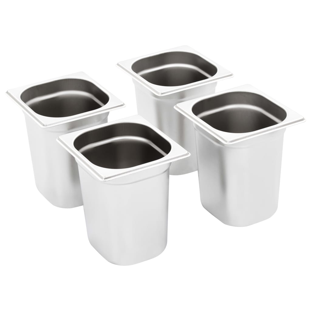 Thumbnail - vidaXL Gastronormbehälter 8 Stk. GN 1/6 200 mm Edelstahl