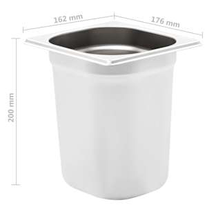 Gastronádoby 8 ks GN 1/6 200 mm nerezová ocel - obrázek 8