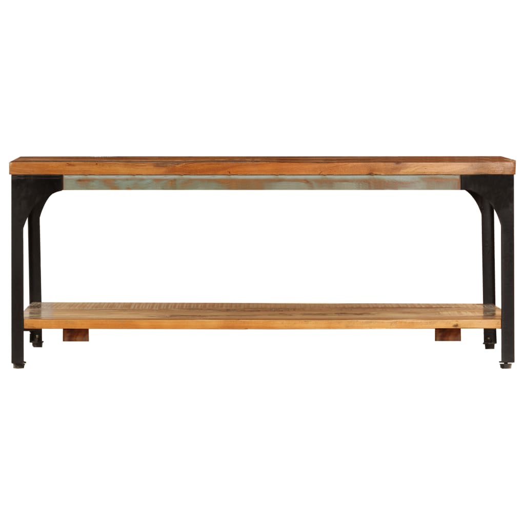vidaXL Salontafel met schap 100x60x35 cm massief gerecycled hout afbeelding