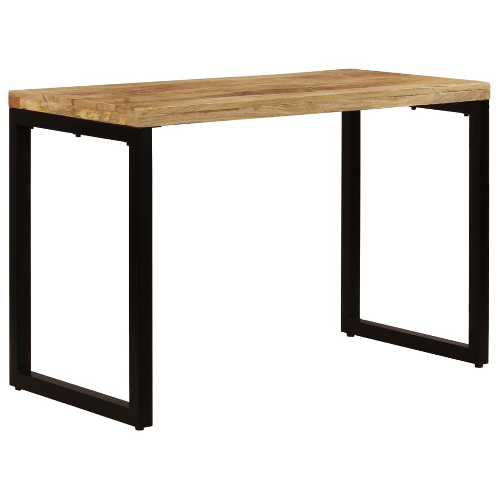 

vidaXL Eettafel 115x55x76 cm massief mangohout en staal