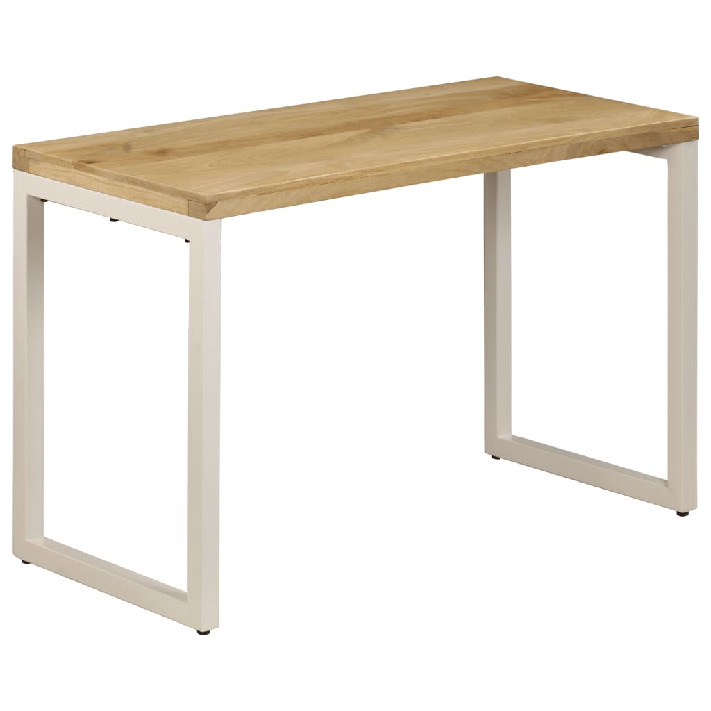 Blagovaonski stol 115 x 55 x 76 cm masivno drvo manga i čelik
