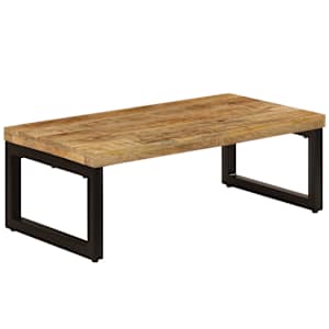 vidaXL kohvilaud, 100 x 50 x 35 cm, toekas mangopuit ja teras