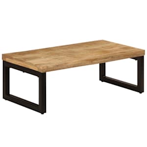 Konferenční stolek 100 x 50 x 35 cm masivní mangovník a ocel - obrázek 11
