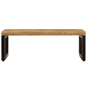 Konferenční stolek 100 x 50 x 35 cm masivní mangovník a ocel - obrázek 3