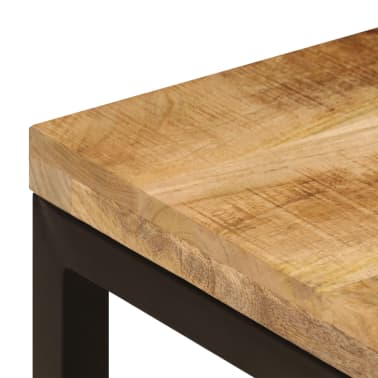 vidaXL Mesa de centro 110x50x35 cm madeira de mangueira maciça e aço[6/14]