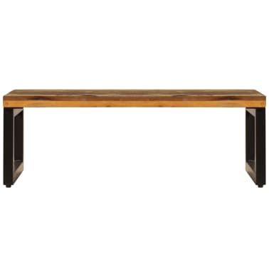vidaXL Mesa de centro 100x50x35 cm madeira recuperada maciça e aço[3/13]
