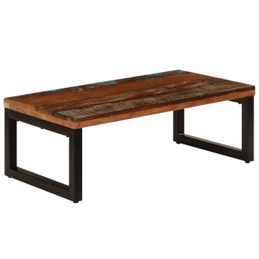 vidaXL Mesa de centro 100x50x35 cm madeira recuperada maciça e aço[10/13]