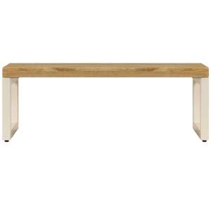 Konferenční stolek 100 x 50 x 35 cm masivní mangovník a ocel - obrázek 3