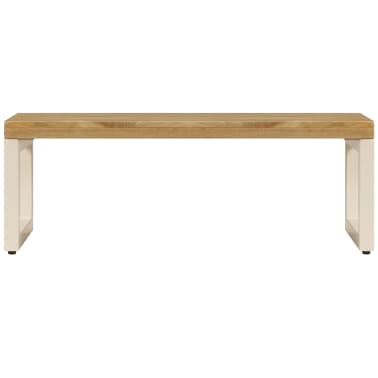 vidaXL Mesa de centro 110x50x35 cm madeira de mangueira maciça e aço[3/14]