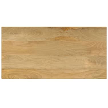 vidaXL Mesa de centro 110x50x35 cm madeira de mangueira maciça e aço[4/14]