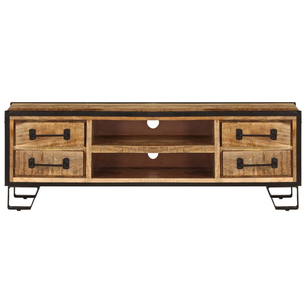 vidaXL Tv-meubel met lades 120x30x40 cm massief mangohout afbeelding