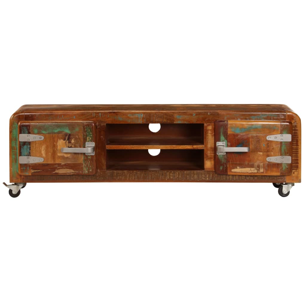 vidaXL Comodă TV, 120 x 30 x 36 cm, lemn masiv reciclat