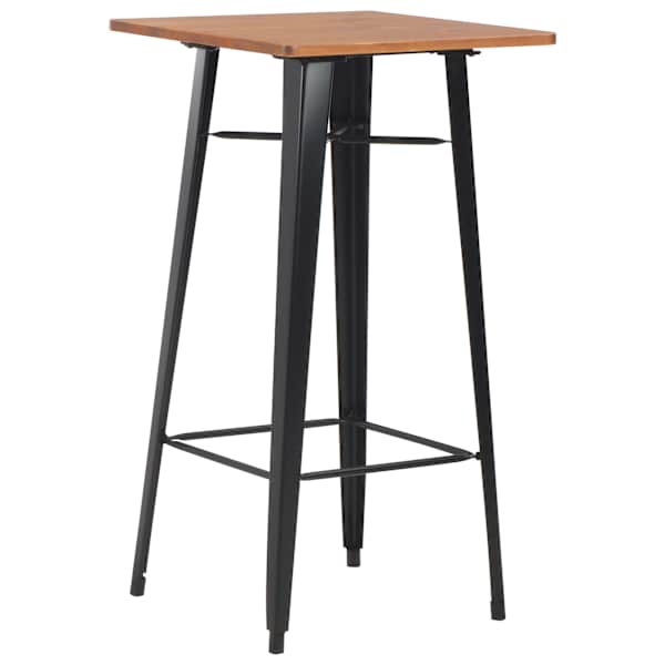 vidaXL baarilaud, must, 60 x 60 x 108 cm, m&auml;nnipuit, teras