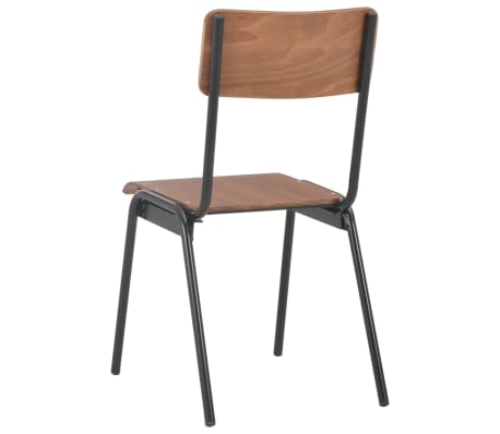 vidaXL Esszimmerstühle 2 Stk. Braun Massives Sperrholz Stahl vidaXL Esszimmerstühle 2 Stk. Braun Massives Sperrholz Stahl