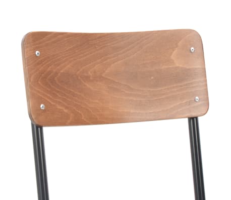 vidaXL Esszimmerstühle 2 Stk. Braun Massives Sperrholz Stahl vidaXL Esszimmerstühle 2 Stk. Braun Massives Sperrholz Stahl