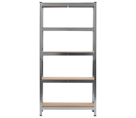 pcs Silver 90x30x180 cm Steel and MDF 