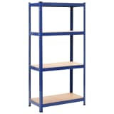 vidaXL Prateleiras de arrumação 80x40x160 cm aço e MDF azul