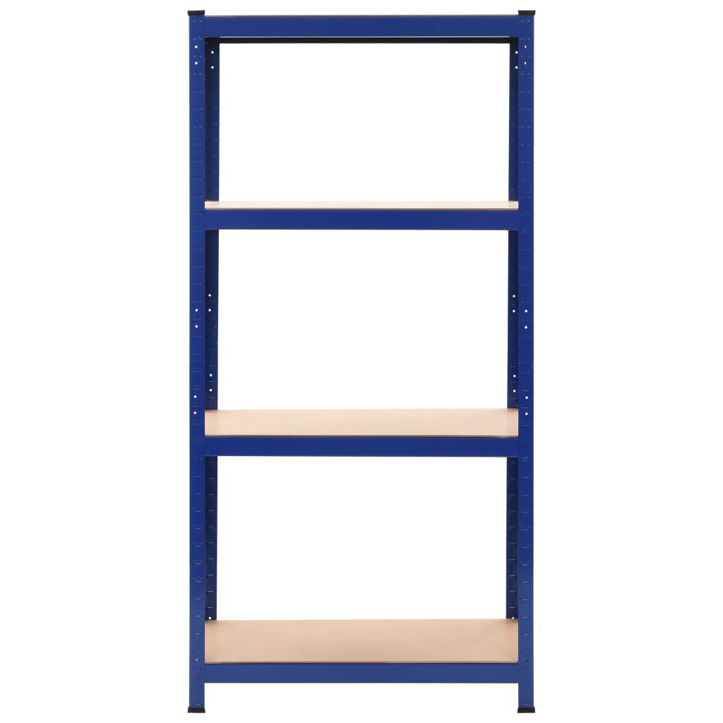 vidaXL Storage Shelf Blue 80x40x160 cm Steel and MDF