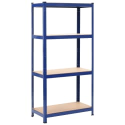 vidaXL Storage Shelves 2 pcs Blue 80x40x160 cm Steel and MDF