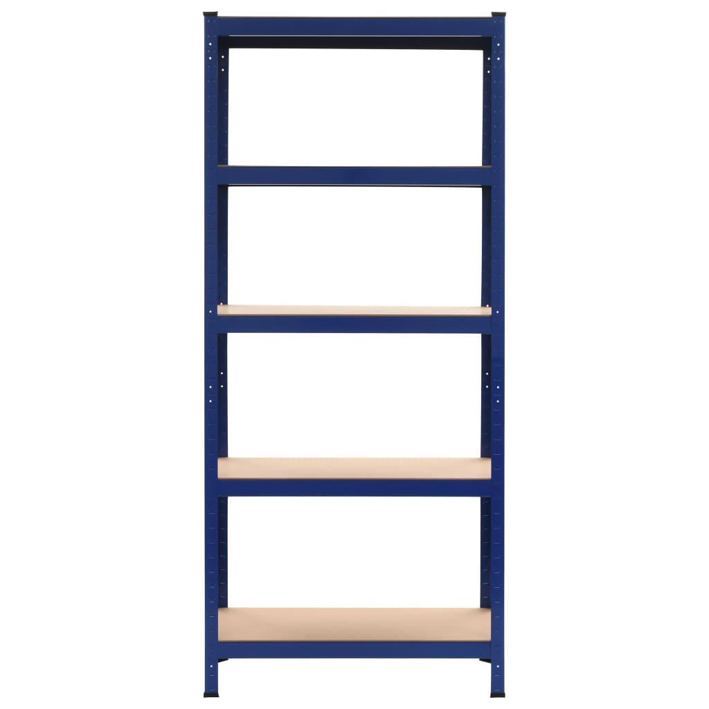 

vidaXL Opbergrek 80x40x180 cm staal en MDF blauw