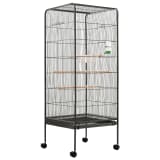 vidaXL Kavez za ptice sivi 54 x 54 x 146 cm čelični