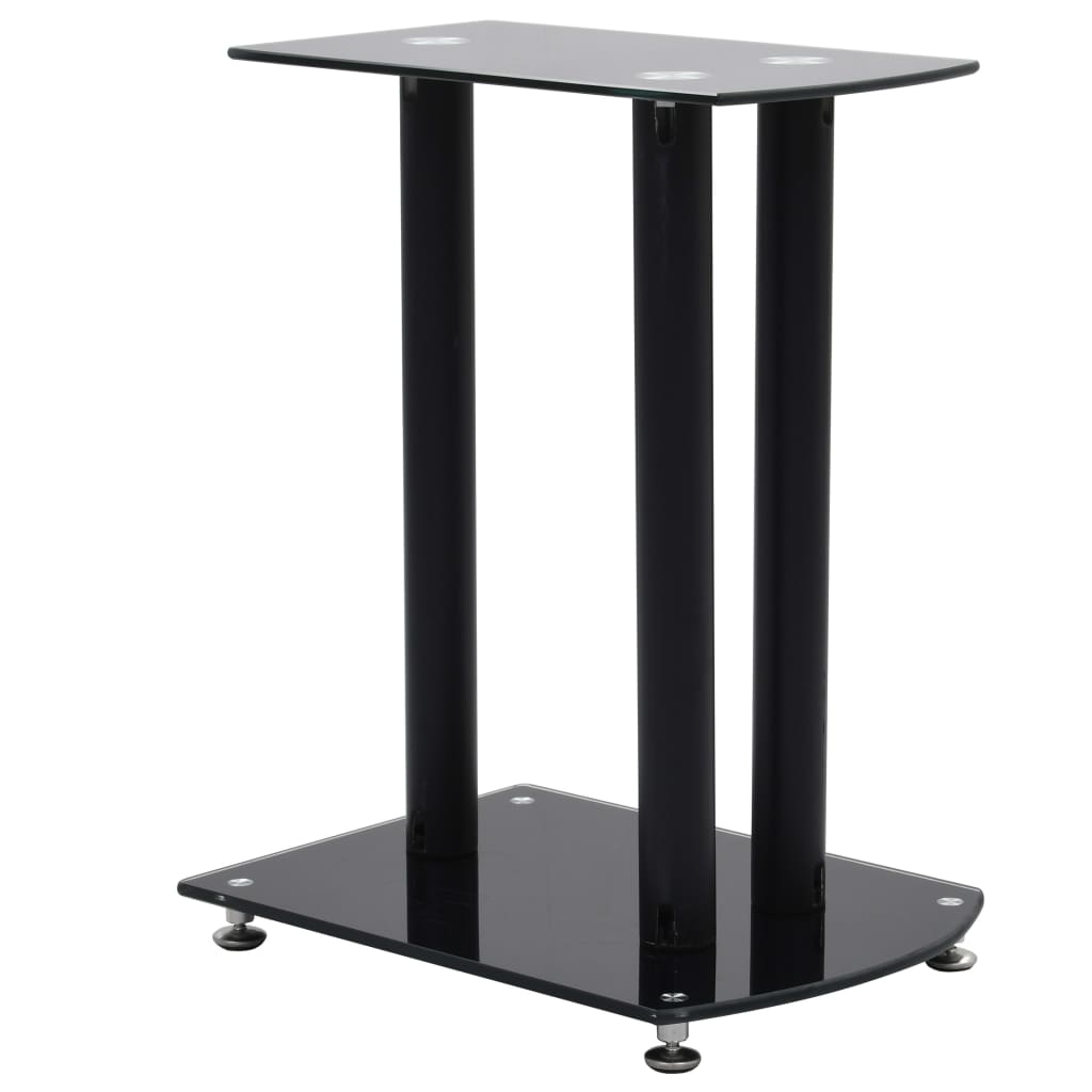 

vidaXL Speaker standaard 2 st aluminium veiligheidsglas zwart