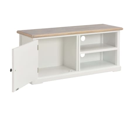 vidaXL TV skapītis, 90x30x40 cm, koks, balts