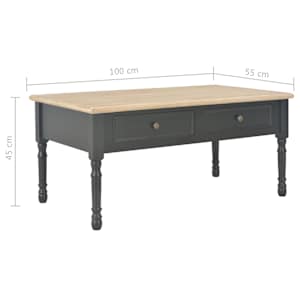 Konferenční stolek černý 100 x 55 x 45 cm dřevo - obrázek 8