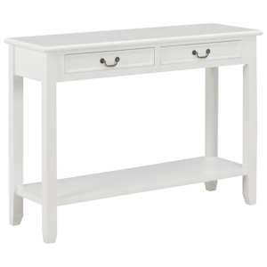 vidaXL konsoollaud, valge, 110 x 35 x 80 cm, puit