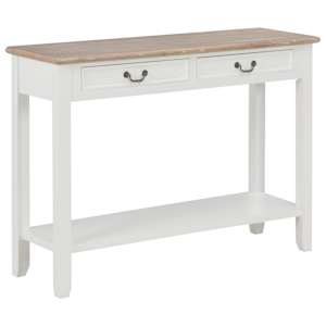 vidaXL konsoollaud, valge, 110 x 35 x 80 cm, puit
