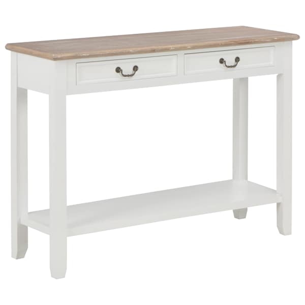 vidaXL konsoollaud, valge, 110 x 35 x 80 cm, puit