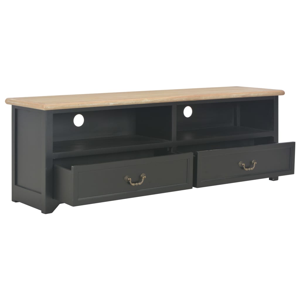 vidaXL Mueble para TV de madera negro 120x30x40 cm