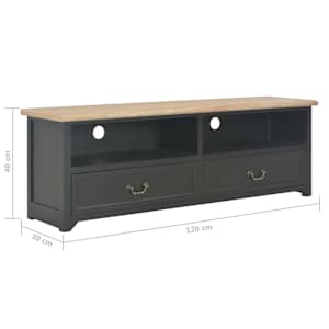 TV stolek černý 120 x 30 x 40 cm dřevo - obrázek 9