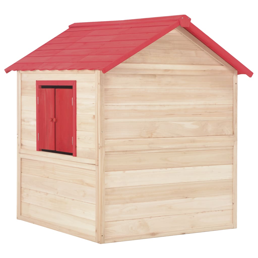 Maison De Jeu Pour Enfants Bois De Sapin Rouge VidaXL 13 width=274