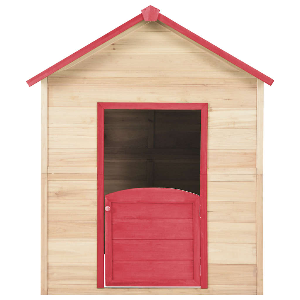 Maison De Jeu Pour Enfants Bois De Sapin Rouge VidaXL 14 width=274