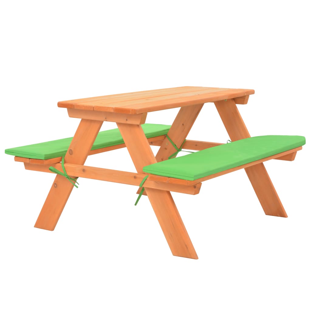 vidaXL Kinder-Picknicktisch mit Bänken 89×79×50 cm Massivholz Tanne