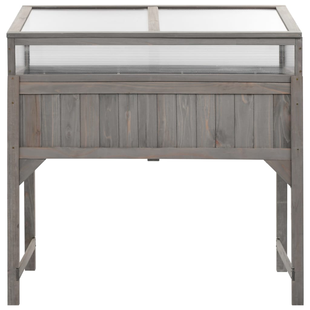 

vidaXL Kweekbak verhoogd met kas 120x54x120 cm vurenhout