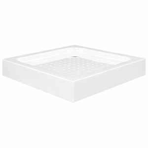 vidaXL Du&scaron;o padėklas, baltos sp., 80x80x13,5cm, akrilas