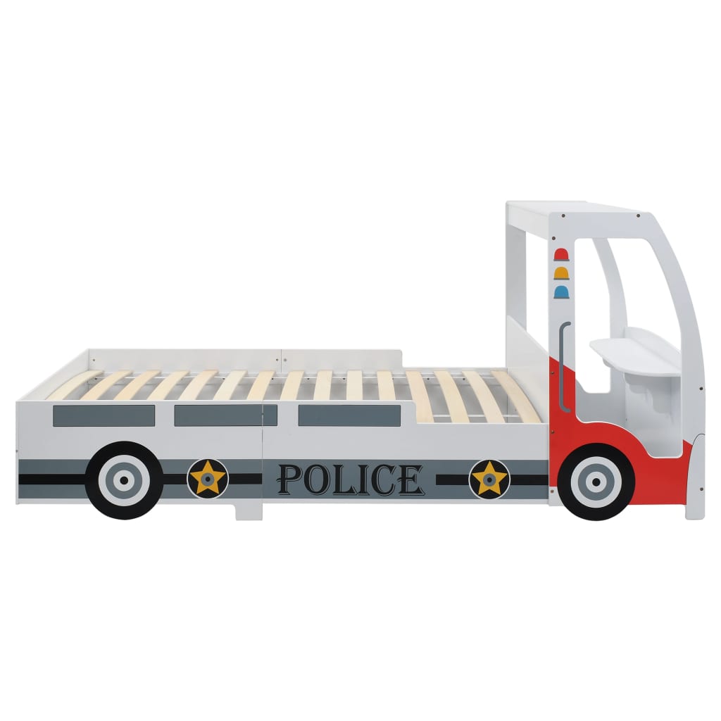 Kinderbett im Polizeiauto-Design mit Schreibtisch 90 x 200 cm