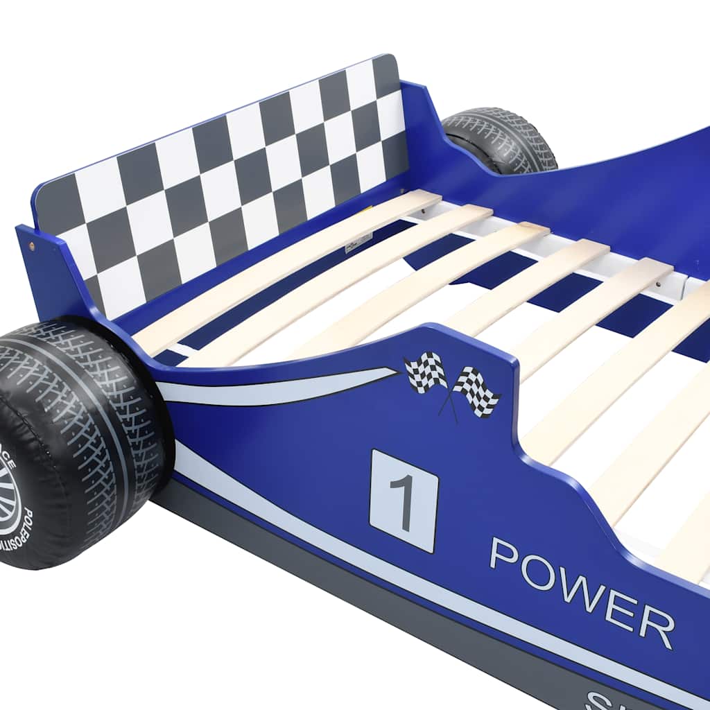 Children's Race Car Bed 90x200 Cm Blue VidaXL 17 width=274